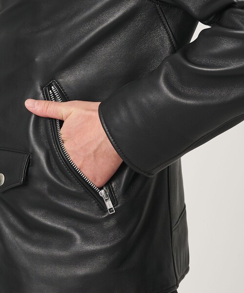 BEAUTY&YOUTH UNITED ARROWS(ビューティーアンドユースユナイテッドアローズ)の「【WEB限定 WARDROBE SMART】 シープ ダブル ライダースジャケット(ライダースジャケット・メンズ・ブラック・XL/L/M/S)」の17枚目の写真