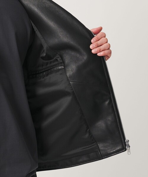 BEAUTY&YOUTH UNITED ARROWS(ビューティーアンドユースユナイテッドアローズ)の「【WEB限定 WARDROBE SMART】 シープ ダブル ライダースジャケット(ライダースジャケット・メンズ・ブラック・XL/L/M/S)」の2枚目の写真