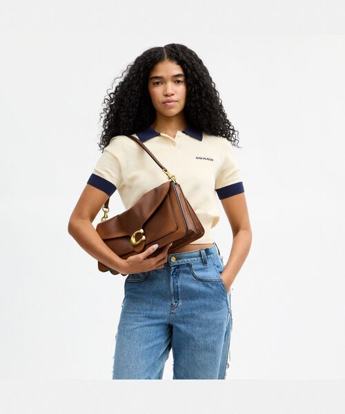 COACH（コーチ）の「タビー ショルダー バッグ 36・ラブド レザー（ショルダーバッグ・レディース・ブラウン系その他・ONE）」の2枚目の写真