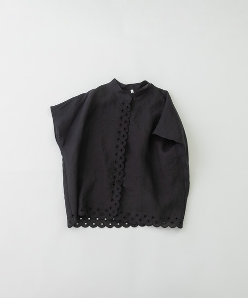 nop de nod(ノップドゥノッド)の「ラミー刺繍フレンチスリーブシャツ(シャツ/ブラウス・レディース・オフホワイト/ブラック・3)」の20枚目の写真