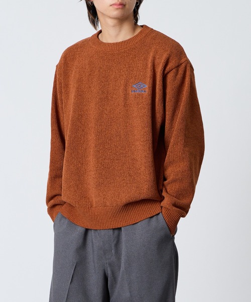 UMBRO（アンブロ）の「【WEB先行予約】[UMBRO/アンブロ] 別注 ワンポイントロゴ刺繍 モールニットプルオーバー（ニット/セーター・レディース・ブルー/ベージュ/ブラック/キャメル・M/S/L）」の19枚目の写真