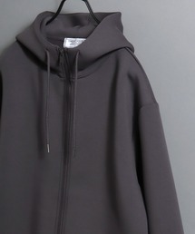 Neoprene Full-Zip Parka / ネオプレン フルジップパーカー メンズ レディース トップス 秋冬 フーディー アウター スウェット 無地 スポーティー