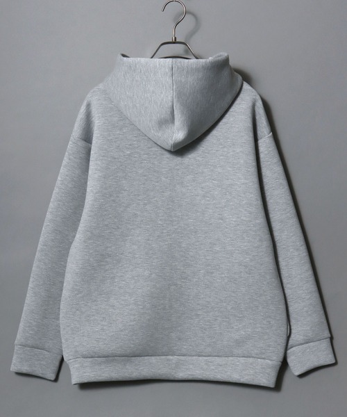 ANPAS（アンパス）の「Neoprene Full-Zip Parka / ネオプレン フルジップパーカー メンズ レディース トップス 秋冬 フーディー アウター スウェット 無地 スポーティー（パーカー・メンズ・ネイビー/チャコール/ブラック/グレー・L/LL/M）」の17枚目の写真
