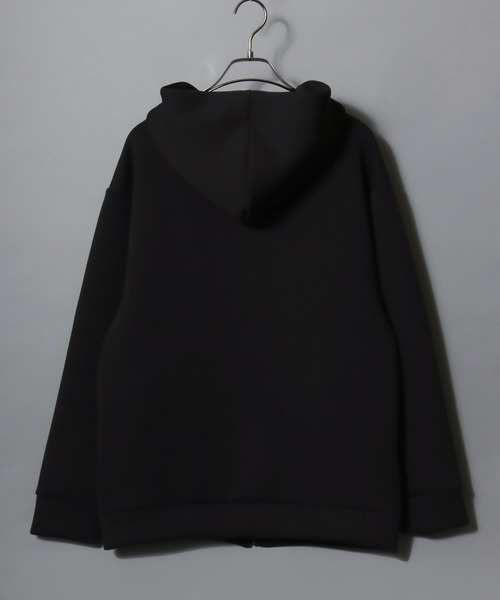 ANPAS（アンパス）の「Neoprene Full-Zip Parka / ネオプレン フルジップパーカー メンズ レディース トップス 秋冬 フーディー アウター スウェット 無地 スポーティー（パーカー・メンズ・ネイビー/チャコール/ブラック/グレー・L/LL/M）」の14枚目の写真