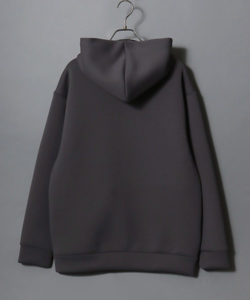 ANPAS（アンパス）の「Neoprene Full-Zip Parka / ネオプレン フルジップパーカー メンズ レディース トップス 秋冬 フーディー アウター スウェット 無地 スポーティー（パーカー・メンズ・ネイビー/チャコール/ブラック/グレー・L/LL/M）」の20枚目の写真