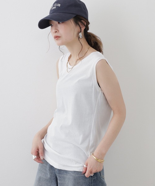 FUNALIVE（ファンアライブ）の「H.A.K ノースリーブカットソー（Tシャツ/カットソー・レディース・ホワイト・FREE）」の2枚目の写真