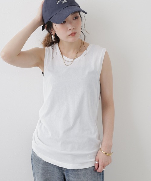 FUNALIVE（ファンアライブ）の「H.A.K ノースリーブカットソー（Tシャツ/カットソー・レディース・ホワイト・FREE）」の3枚目の写真