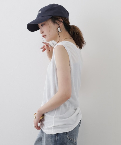 FUNALIVE（ファンアライブ）の「H.A.K ノースリーブカットソー（Tシャツ/カットソー・レディース・ホワイト・FREE）」の5枚目の写真