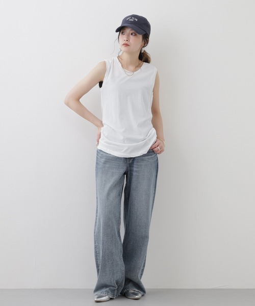 FUNALIVE（ファンアライブ）の「H.A.K ノースリーブカットソー（Tシャツ/カットソー・レディース・ホワイト・FREE）」の7枚目の写真