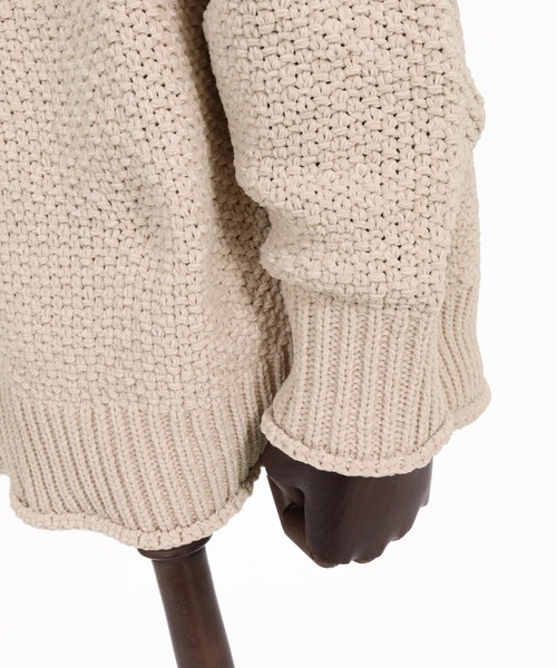 CALL&RESPONSE(コールアンドレスポンス)の「mn3276- ざっくりニットPO サイセンタク(264-1441-04)(ニット/セーター・メンズ・ベージュ/ブラック・4/2)」の6枚目の写真