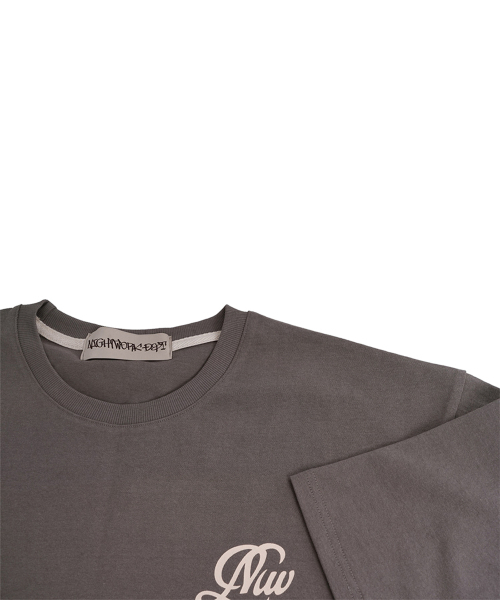 NIGHTWORKDEPT（ナイトワークデプト）の「N.W.D Script Logo T-shirt_Gray（Tシャツ/カットソー・レディース・その他・MEDIUM/SMALL）」の3枚目の写真