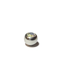 Chick（チック）の「MORPH モルフ スワロフスキーボディピアスキャッチ 14ゲージ 5mm SILVER（ピアス（片耳用））」