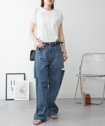 クルーネックフレンチスリーブTシャツ