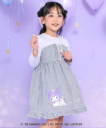 SLAP SLIP（スラップスリップ）の「【サンリオキャラクターズｘSLAPSLIP】チェックスカートドッキングワンピース(80~130cm)（ワンピース）」