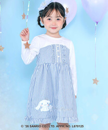 SLAP SLIP（スラップスリップ）の「【サンリオキャラクターズｘSLAPSLIP】チェックスカートドッキングワンピース(80~130cm)（ワンピース）」