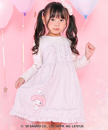 SLAP SLIP（スラップスリップ）の「【サンリオキャラクターズｘSLAPSLIP】チェックスカートドッキングワンピース(80~130cm)（ワンピース）」
