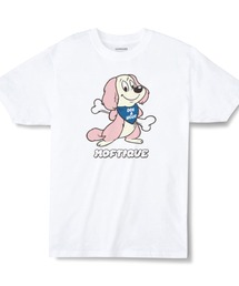 Moftique | Moftique(モフティック) エントリーモデル 半袖Tシャツ アニマル ポップドッグイラスト 犬 インクジェットプリント 褪せ感 4.0オンス 薄手 トップス カットソー 夏 カジュアル メンズ レディース ユニセックス(Tシャツ/カットソー)