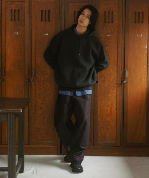 URBAN RESEARCH DOORS(アーバンリサーチドアーズ)の「CottonCashmere KnitHoodie(パーカー・メンズ・チャコールグレー/オレンジ・LARGE/MEDIUM)」の3枚目の写真
