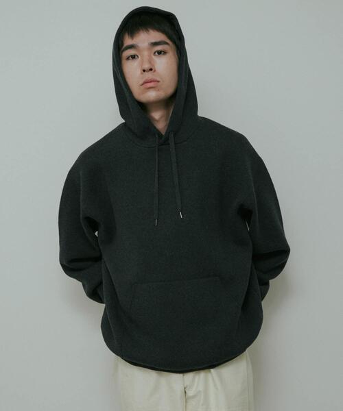 URBAN RESEARCH DOORS(アーバンリサーチドアーズ)の「CottonCashmere KnitHoodie(パーカー・メンズ・チャコールグレー/オレンジ・LARGE/MEDIUM)」の8枚目の写真