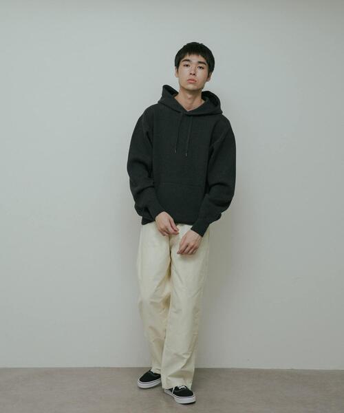 URBAN RESEARCH DOORS(アーバンリサーチドアーズ)の「CottonCashmere KnitHoodie(パーカー・メンズ・チャコールグレー/オレンジ・LARGE/MEDIUM)」の11枚目の写真