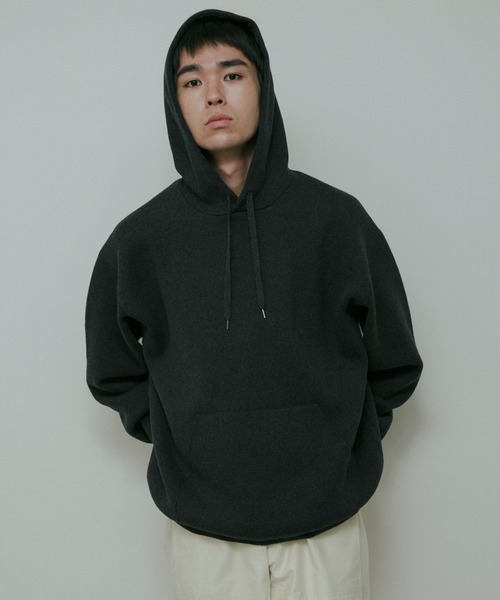 URBAN RESEARCH DOORS（アーバンリサーチドアーズ）の「CottonCashmere KnitHoodie（パーカー・メンズ・チャコールグレー/オレンジ・LARGE/MEDIUM）」の8枚目の写真