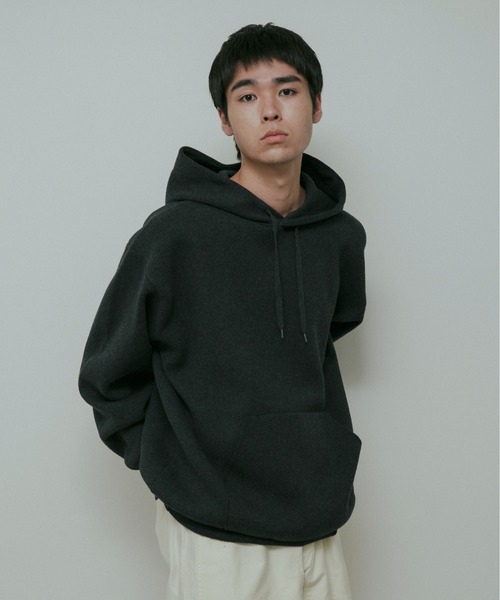 URBAN RESEARCH DOORS（アーバンリサーチドアーズ）の「CottonCashmere KnitHoodie（パーカー・メンズ・チャコールグレー/オレンジ・LARGE/MEDIUM）」の9枚目の写真
