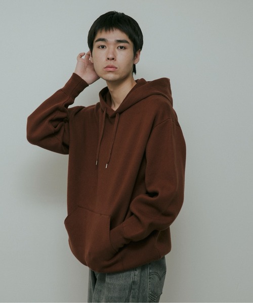 URBAN RESEARCH DOORS（アーバンリサーチドアーズ）の「CottonCashmere KnitHoodie（パーカー・メンズ・チャコールグレー/オレンジ・LARGE/MEDIUM）」の14枚目の写真