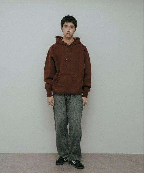 URBAN RESEARCH DOORS（アーバンリサーチドアーズ）の「CottonCashmere KnitHoodie（パーカー・メンズ・チャコールグレー/オレンジ・LARGE/MEDIUM）」の17枚目の写真