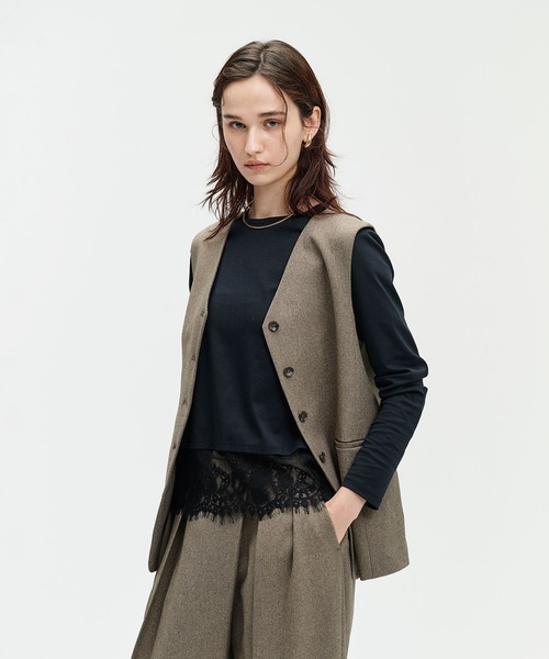 N.O.R.C（ノーク）の「【マルチファンクション】レースヘムトップス（Tシャツ/カットソー・レディース・ブラック/オフホワイト・フリー）」の12枚目の写真