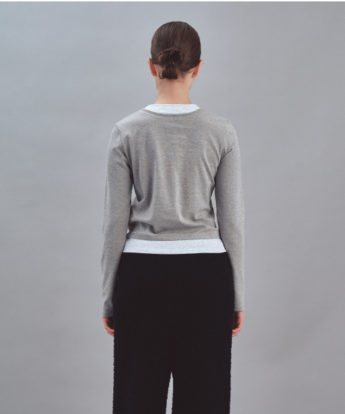 Rest&Recreation(レストアンドレクリエーション)の「LAYERED LONG SLEEVE - GREY(Tシャツ/カットソー・レディース・その他・ONE)」の3枚目の写真
