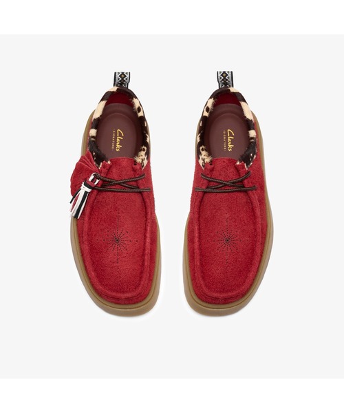 Clarks（クラークス）の「Torview／トービュー(レッドインタレスト)（モカシン/デッキシューズ・メンズ・レッド・UK8.5/UK9/UK8/UK6.5/UK7.5/UK6/UK7/UK10/UK11/UK9.5）」の6枚目の写真