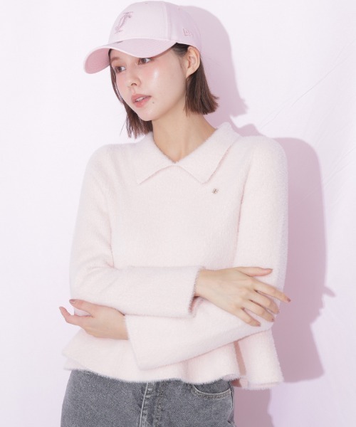 JILL by JILL STUART(ジルバイジルスチュアート)の「襟付きフェザーペプラムニット(ニット/セーター・レディース・ブラック/ホワイト/ピンク・FREE)」の15枚目の写真