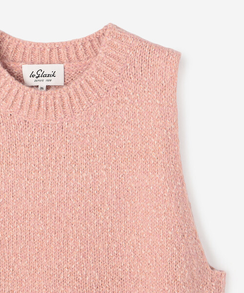 LE GLAZIK(ルグラジック)の「LE GLAZIK | ミックスヤーン ベスト WOMEN(ベスト・レディース・グレー系その他/ブルー系その他/ピンク系その他・36)」の7枚目の写真