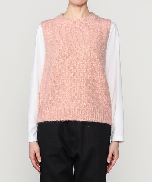 LE GLAZIK(ルグラジック)の「LE GLAZIK | ミックスヤーン ベスト WOMEN(ベスト・レディース・グレー系その他/ブルー系その他/ピンク系その他・36)」の9枚目の写真