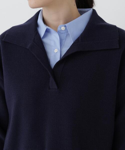 NATURAL BEAUTY BASIC(ナチュラルビューティーベーシック)の「スキッパーニット(ニット/セーター・レディース・ベージュ/ライトグリーン/ネイビー・FREE)」の21枚目の写真