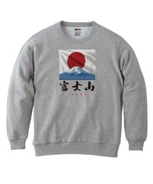 NIPOP（ニポップ） トレーナー スウェット 裏毛 富士山 日の丸 和 イラスト プリント インバウンド お土産 トップス レディース ユニセックス