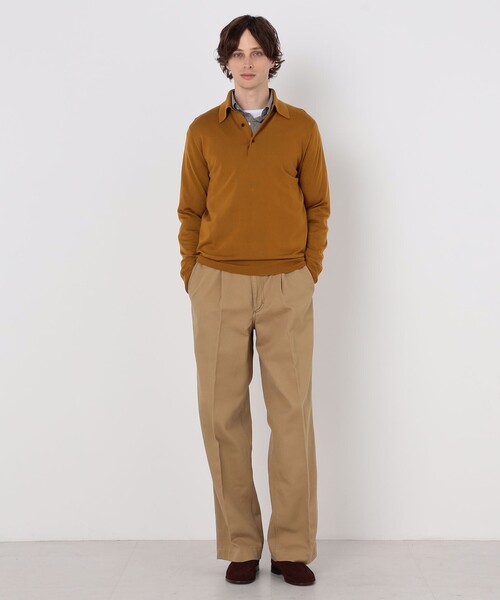 TOMORROWLAND (トゥモローランド)の「TOMORROWLAND tricot スーパーファインメリノウール ニットポロ S-WOOL(ポロシャツ・メンズ・ホワイト/チャコールグレー/ブラック/ネイビー/ボルドー/マスタード・S/M/L/XL/XS)」の9枚目の写真