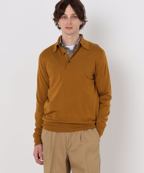 TOMORROWLAND (トゥモローランド)の「TOMORROWLAND tricot スーパーファインメリノウール ニットポロ S-WOOL(ポロシャツ・メンズ・ホワイト/チャコールグレー/ブラック/ネイビー/ボルドー/マスタード・S/M/L/XL/XS)」の10枚目の写真