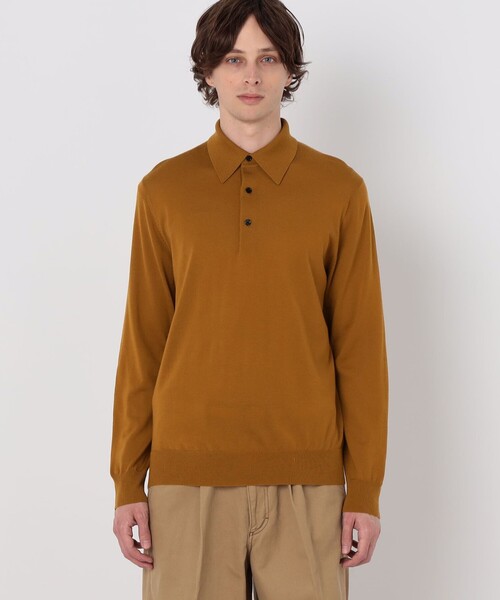 TOMORROWLAND (トゥモローランド)の「TOMORROWLAND tricot スーパーファインメリノウール ニットポロ S-WOOL(ポロシャツ・メンズ・ホワイト/チャコールグレー/ブラック/ネイビー/ボルドー/マスタード・S/M/L/XL/XS)」の11枚目の写真