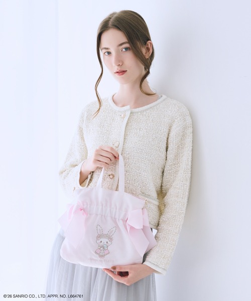 Maison de FLEUR(メゾンドフルール)の「【受注生産】ウィッシュミーメル ダブルリボン2Wayトート(ショルダーバッグ・レディース・ピンク・FREE)」の4枚目の写真