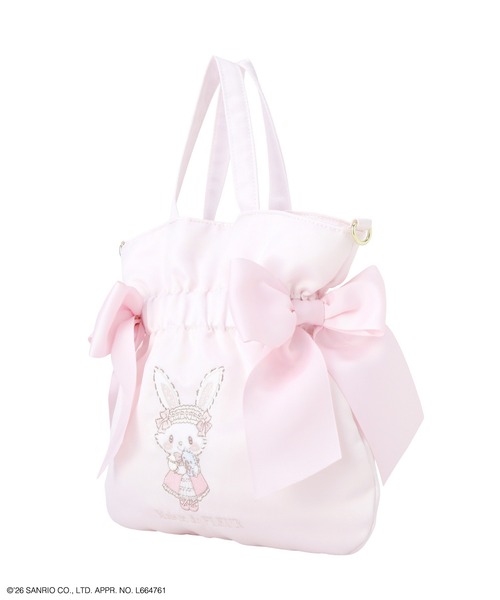 Maison de FLEUR(メゾンドフルール)の「【受注生産】ウィッシュミーメル ダブルリボン2Wayトート(ショルダーバッグ・レディース・ピンク・FREE)」の8枚目の写真