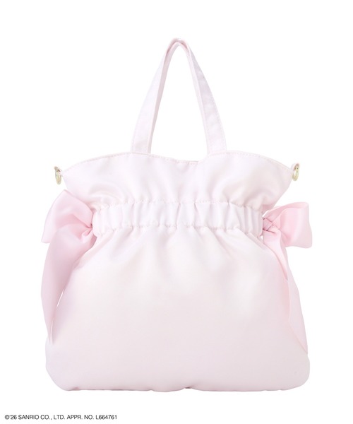 Maison de FLEUR(メゾンドフルール)の「【受注生産】ウィッシュミーメル ダブルリボン2Wayトート(ショルダーバッグ・レディース・ピンク・FREE)」の9枚目の写真