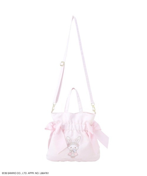 Maison de FLEUR(メゾンドフルール)の「【受注生産】ウィッシュミーメル ダブルリボン2Wayトート(ショルダーバッグ・レディース・ピンク・FREE)」の10枚目の写真