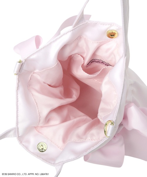 Maison de FLEUR(メゾンドフルール)の「【受注生産】ウィッシュミーメル ダブルリボン2Wayトート(ショルダーバッグ・レディース・ピンク・FREE)」の17枚目の写真