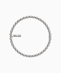 VALIK（バリク）の「[925シルバー] No.116 スワロフスキーシルバー真珠ビーズブレスレット 4mm（ブレスレット）」