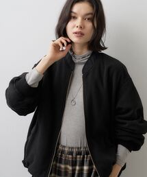 【洗える/2WAY】リバーシブル タフタ×フリースブルゾン