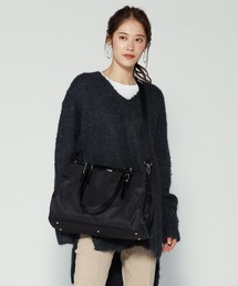 ナイロン×エナメル 2way A4トート