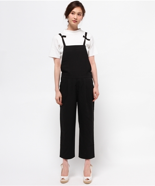 earth music&ecology（アースミュージックアンドエコロジー）の「【2016Summer】T/Rサロペット（サロペット/オーバーオール・レディース・ピンク/ブラック・FREE）」の3枚目の写真