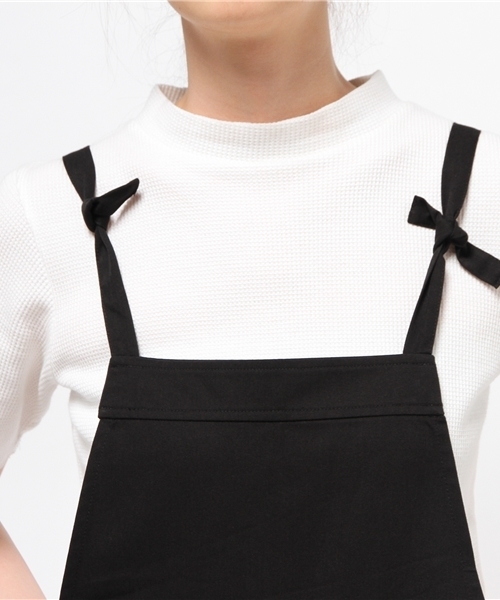 earth music&ecology（アースミュージックアンドエコロジー）の「【2016Summer】T/Rサロペット（サロペット/オーバーオール・レディース・ピンク/ブラック・FREE）」の6枚目の写真