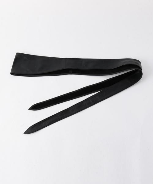 Another Edition（アナザーエディション）の「レザーサッシュベルト/AEMFC　Sash BELT◆（ベルト・レディース・ブラック/ベージュ/ケリー・FREE）」の6枚目の写真